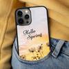 Hello Spring Flowers Soft Phone Case for iPhone 17 Air 16e Pro Max 15 Pro 13 14 Plus 11 12 MagSafe Magnetic Coque