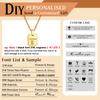 Personalized Letter Name Square Necklace For Women Men, Customized ID Tag Pendant, Stainless Steel Free Engraving Jewelry