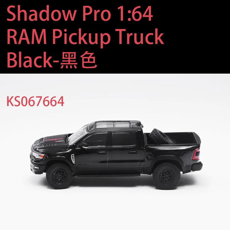 

Shadow Pro 1:64 Scale RAM Pickup Truck Alloy Car Model Static Collection Decorated Holiday Gifts Toys чёрный