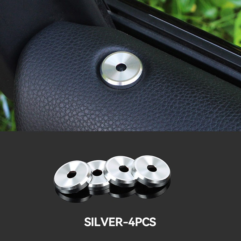 

4 шт./компл., основание замка болта двери автомобиля, декоративное кольцо, наклейка, подходит для Porsche Cayenne Panamera Macan, автомобильные аксессуары для интерьера серебряный