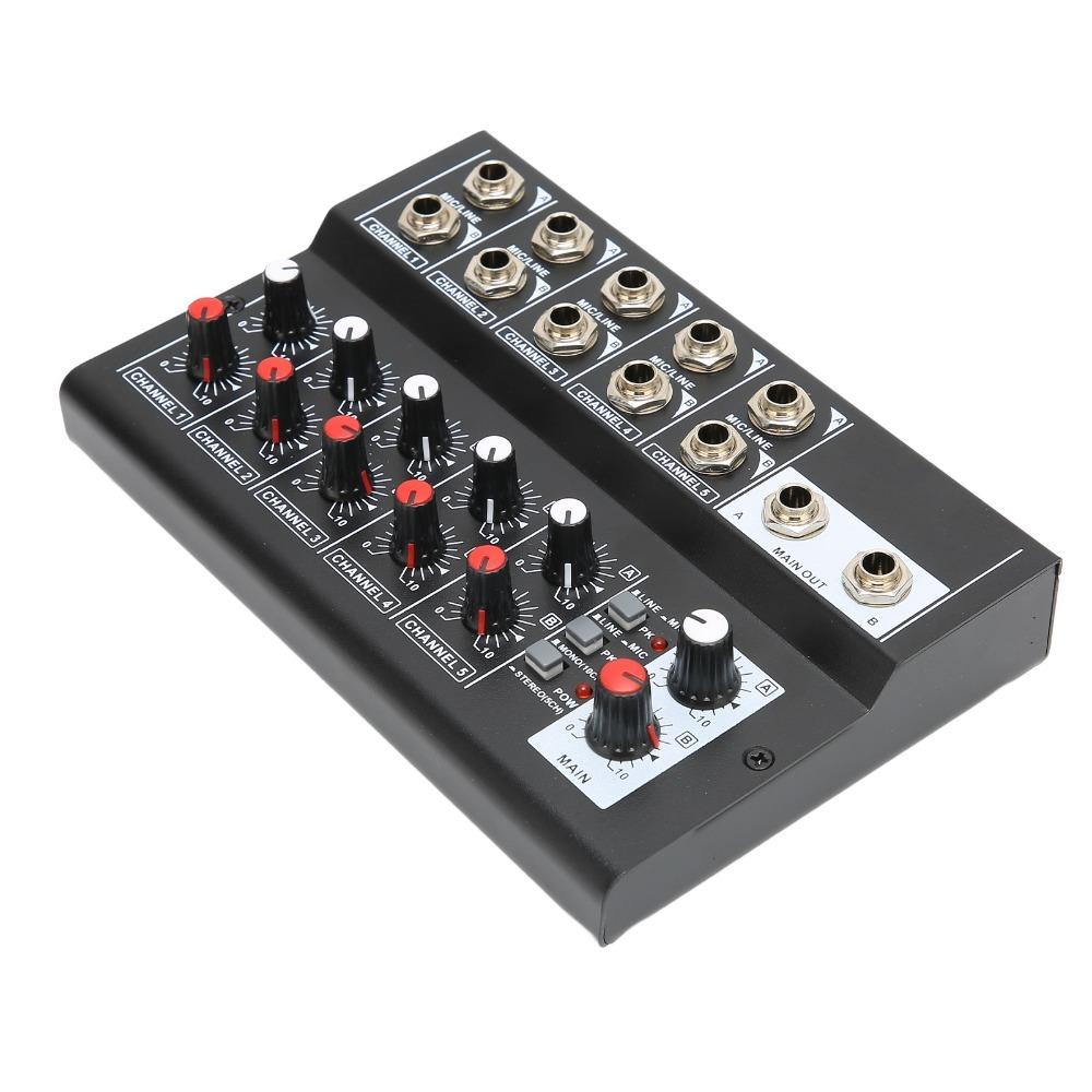 100‑240V Low Noise Stereo Line Mixer for US Plug Dj Mixing Board 10 Channel Mixer  Small Clubs