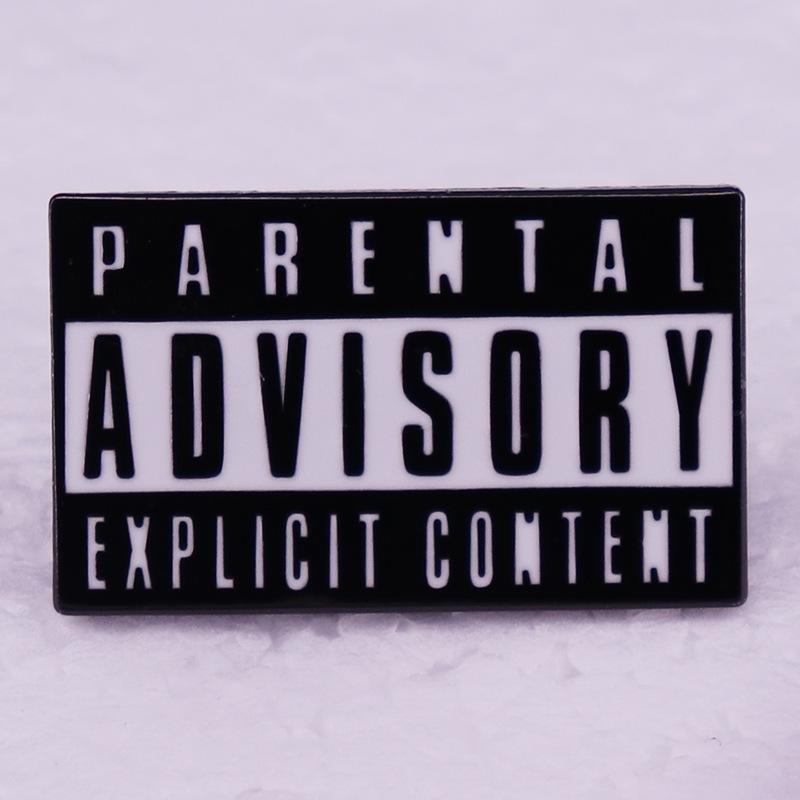 

Parental Guidance Audio-Visual Warning Label Brooch
