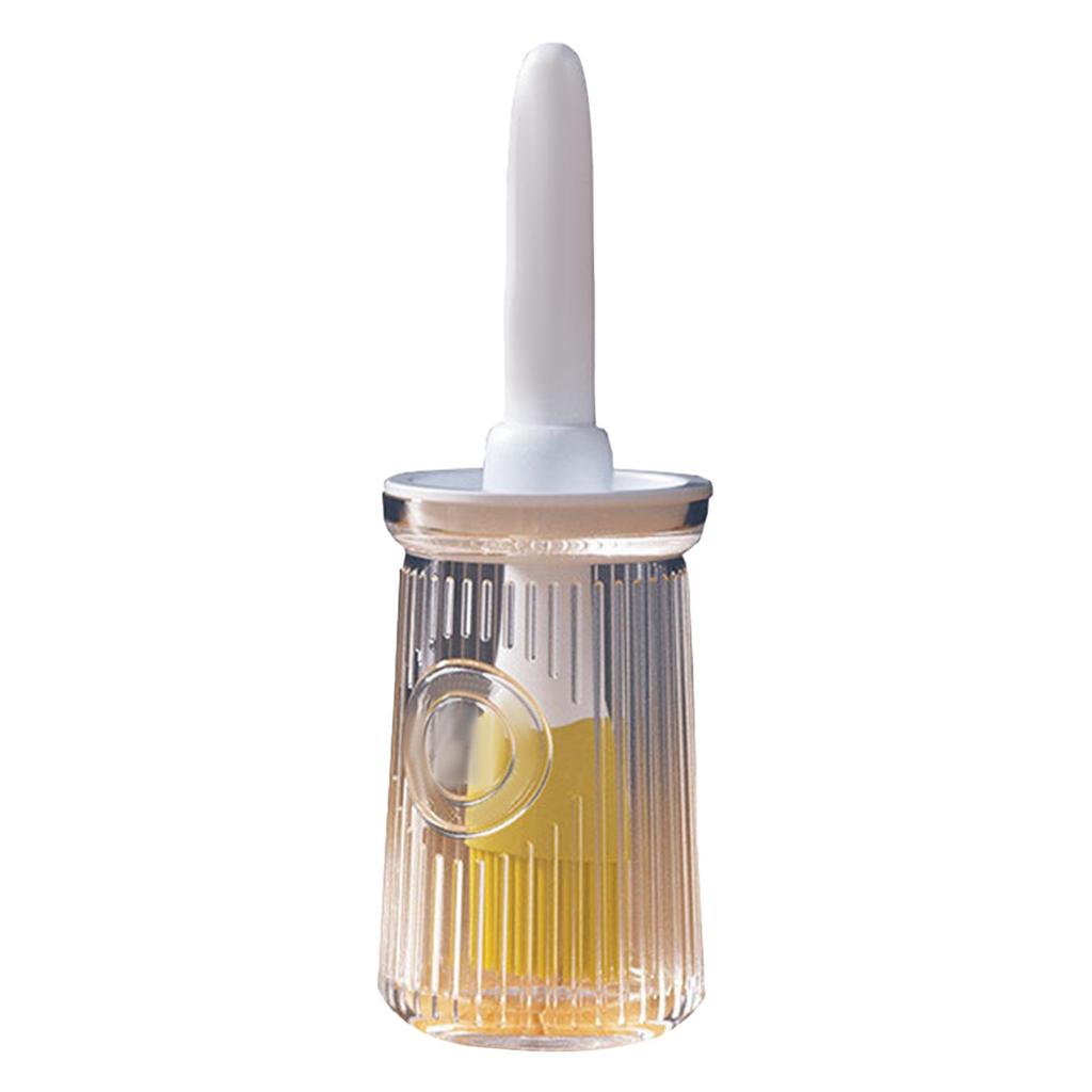 Oil Brush High Temperature Resistant Food Grade Silicone Pastry Basting Brush with Bottle White