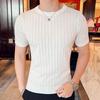 2023 Men's Ice Silk Short Sleeve Slim Fit Knitted T-Shirt