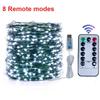LED 8 Modes Atmosphere Night Light Strip Christmas Wedding Decoration String Light Green Copper Wire Christmas Decoration Light
