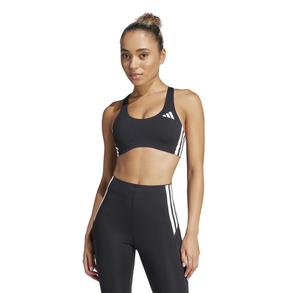Adidas Women's Adizero Run Medium Support Sports Bra, KWI18, Black (JD9214), Size J/S, CD