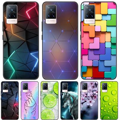 For Vivo V21 5G 4G Case V2050 Painted Silicone Soft TPU Funda Cases For Vivo V21e Cover Cool Marble Coque V 21e 21 4G 5G Bumper