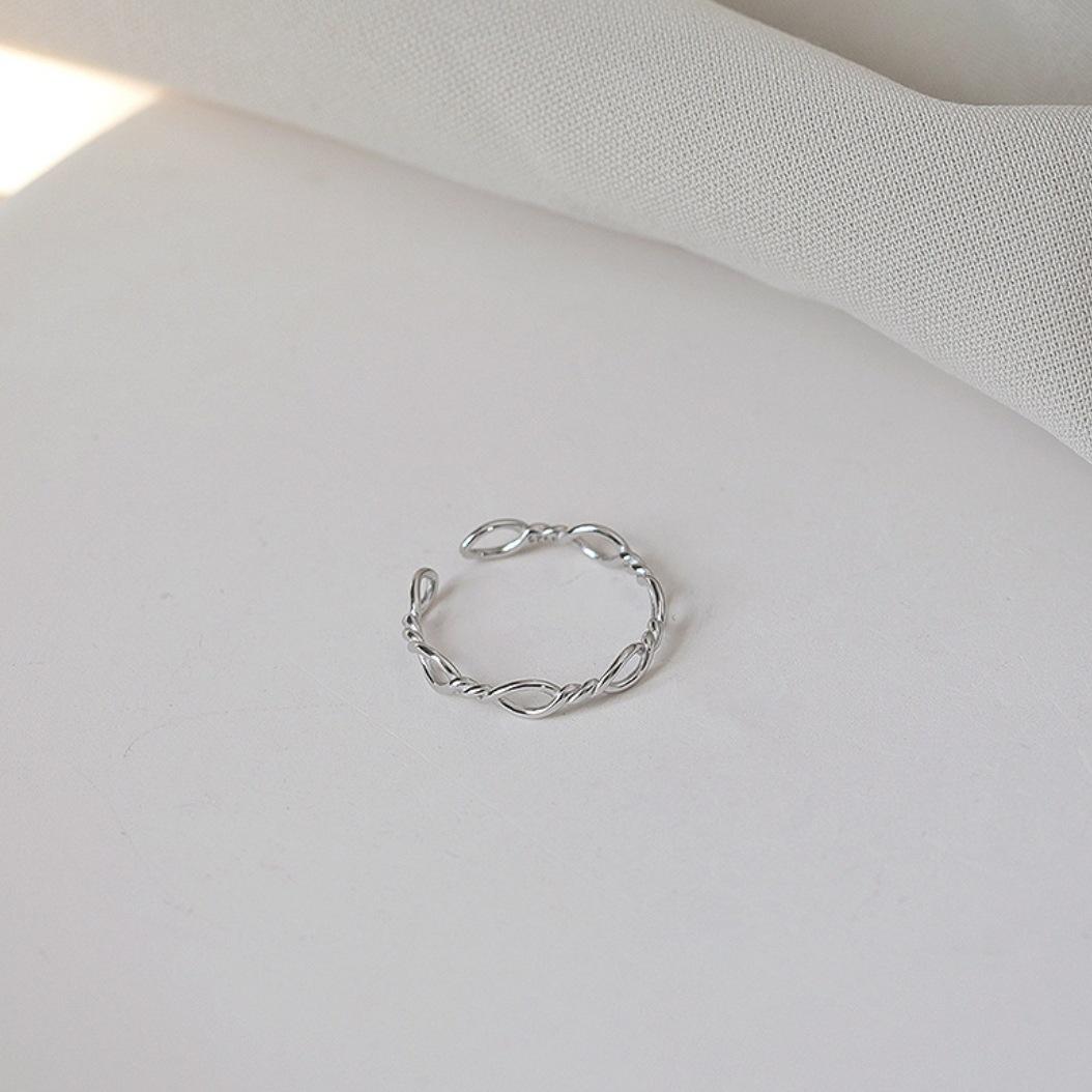 

Кольцо с геометрическим изгибом в виде линии на осень и зиму, женственное, простое, темпераментное, регулируемое, открытое кольцо, аксессуары