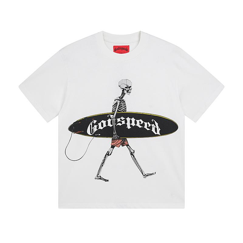 25FW European and American trendy brand G. D skull band summer new rock men's and women's loose short-sleeved T-shirt casual tee