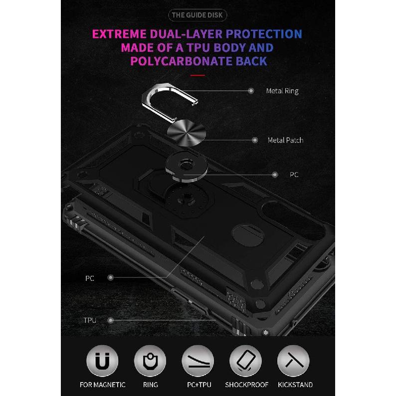 ADDIT A20s Case, Samsung Galaxy A20s Case Military Grade Protective Samsung A20s Cases Cover with Ring Car Mount Kickstand for Samsung Galaxy A20s -