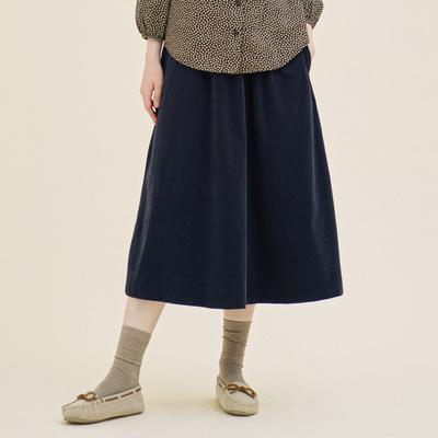 Chikita Shirred Skirt (Corduroy) Navy 233401Snv