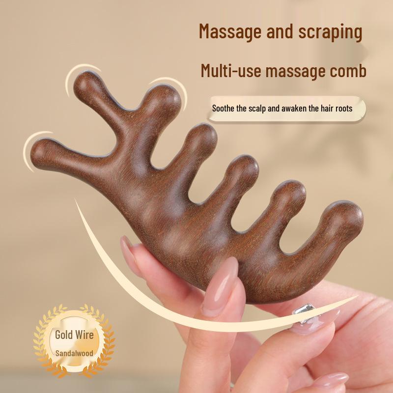 

Seven-Tooth Green Sandalwood Meridian Massage Comb