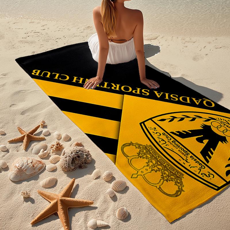 Qadsia Sporting Club Fashion Beach Towel: Ideal for Summer Adventures Soft, absorbent and quick drying suitable for swimming and bathing