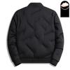 Doudoune Homme à Col Baseball Doudoune Courte d'Hiver Épaissie Chaude Grise en Duvet de Canard Veste Décontractée pour Jeunes