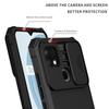 Para OPPO Realme C21 Case Slide Camera Protection Phone Case para Realme C21Y C25Y Kickstand Shockproof Armor Holder Back Cover