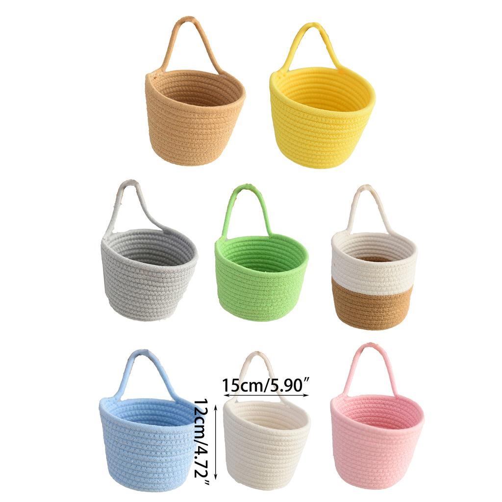 Hanging Fruit Basket for Kitchen Round Hanging Baskets Wall Hanging Baskets Handwoven Hanging Plant Basket Decor