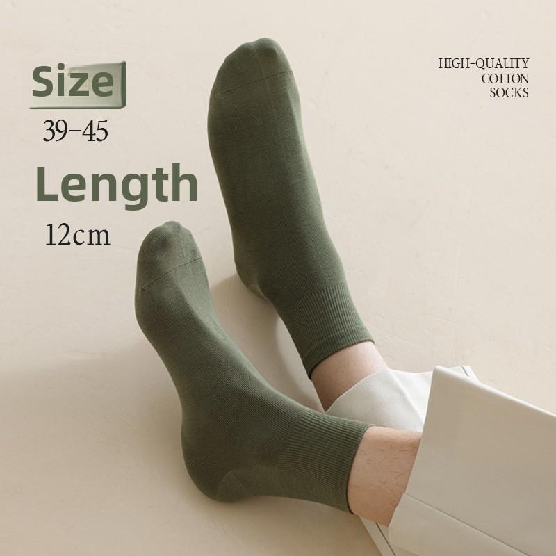 5 Par Męskich Wiosenno-Jesiennych Skarpetek Biznesowych za Kostkę w Jednolitym Kolorze bez Szwów w Pudełku Prezentowym 7a Antybakteryjne Antyzapachowe