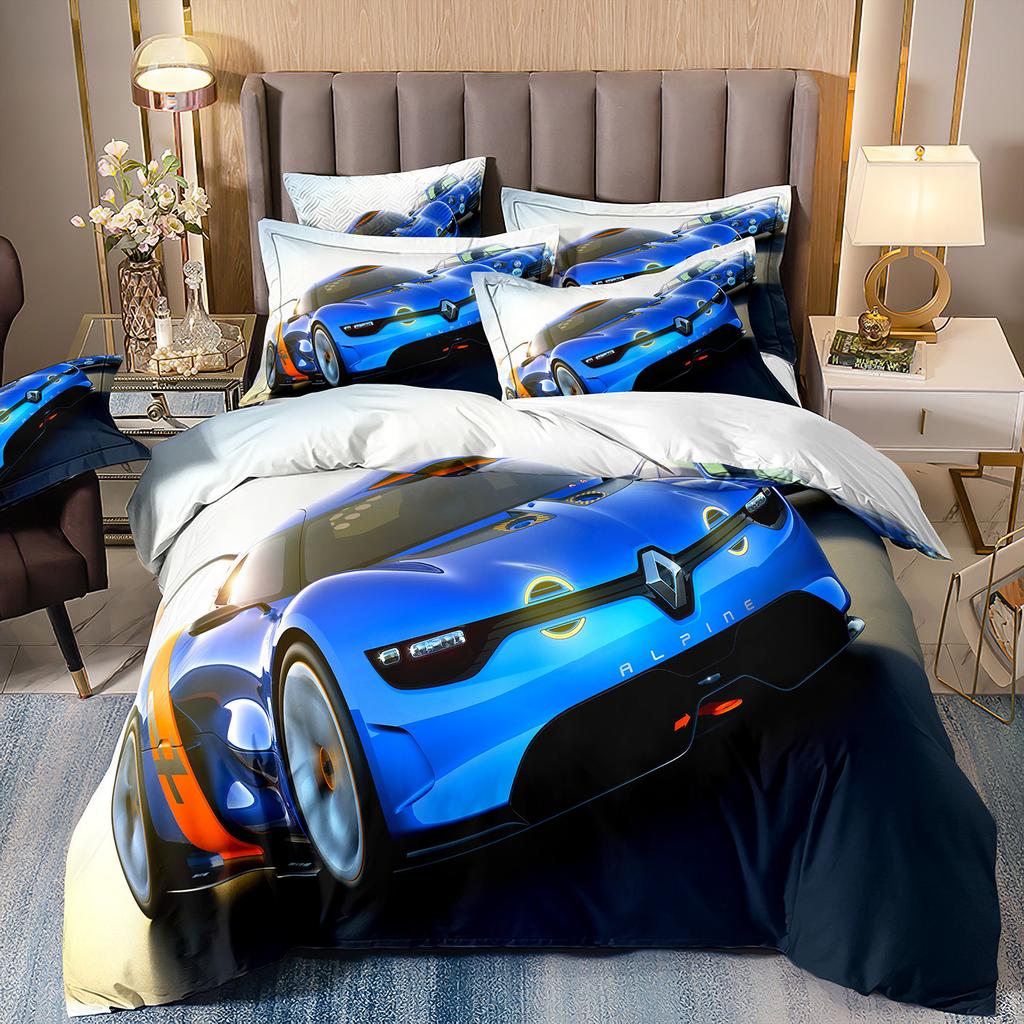 Sports Car Bedding 3D Digital Printing Two-Piece Quilt Set Three-Piece Home Textile