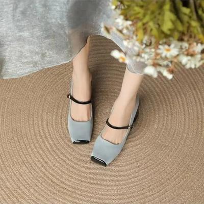 NEW Autumn And Winter New Elegant  Is Heeled Shoes Vintage French Style  Jane Buckle Woman Single  Fashion