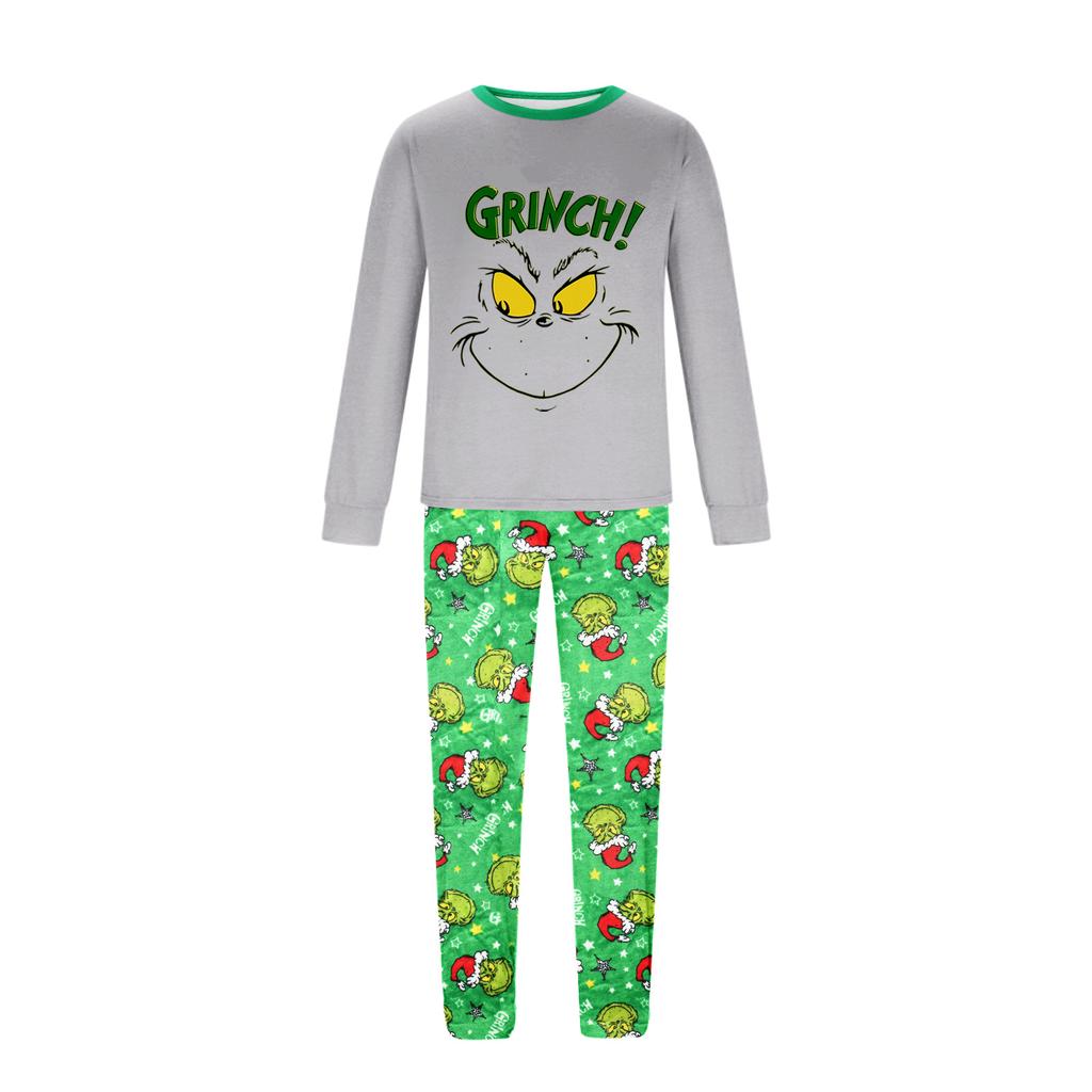 Parent-child Christmas Print Home Suit Long-sleeved Top And Pants