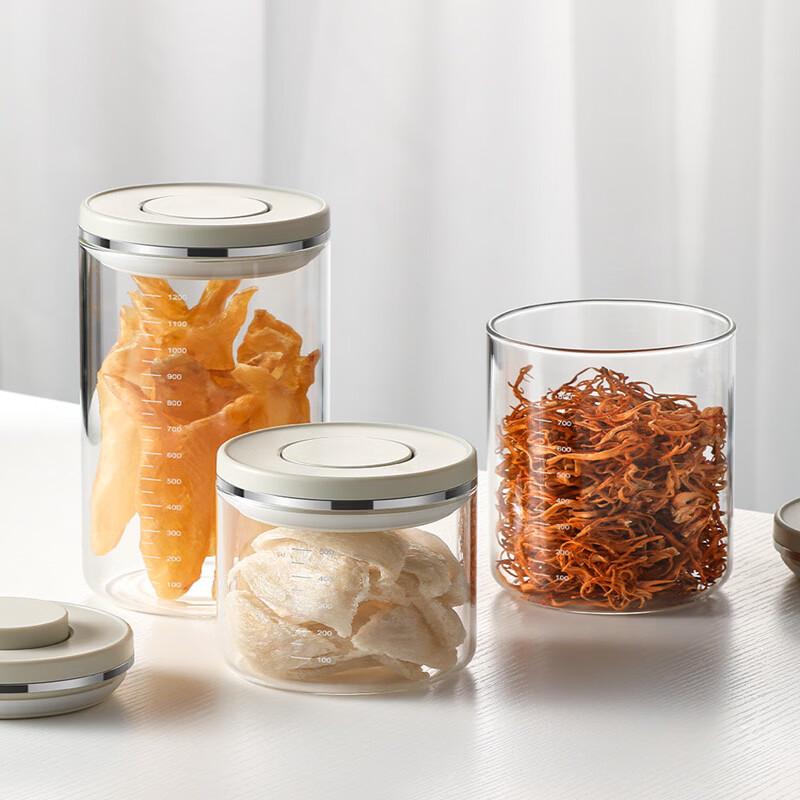 Airtight Press-Type Glass Storage Canister