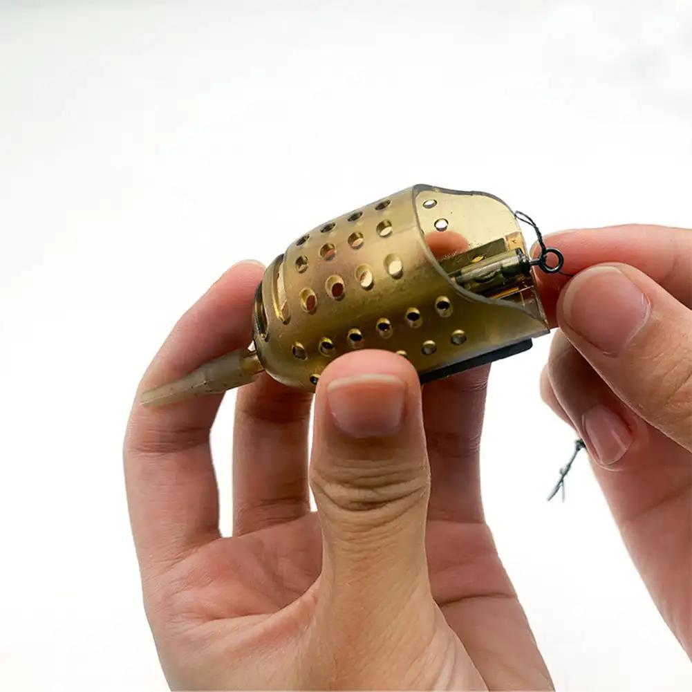 1Pc Carp Fishing Bait Feeder Lure Holder Trap 30g 40g 50g Fishing Feeder Cage Basket Load Iron Head Lures Feeder Cage