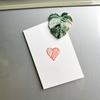 4pcs Plant leaf Acrylic refrigerator magnet decorative patch acrylic simulated pink princess leaf