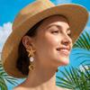 Bohemian Starfish Pearl Drop Earrings Vintage Gold Beach Jewelry For Women Summer Vacation Accessories