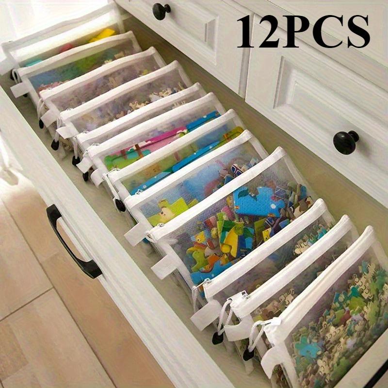 12 шт Большая вместительная офисная сетчатая сумка для документов Файловые конверты из дышащего нейлона Прозрачная сумка для ручек Хранение папок-пазлов Портфель на молнии 12 Pcs 1090₽