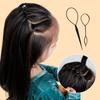 Hair Tail Tool Set 10 Pack Hair-Loop Tools with 2 Size Hair Braiding Tool Quick Hair Styling Tools Girl Ponytail Maker