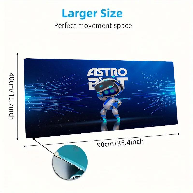 ASTRO BOT Large Size Mouse Pad Large Gaming Table Cushion Non-slip Laptop Tablet Big Mousepad XXL Mat Mini PC Playmat With Lock edge
