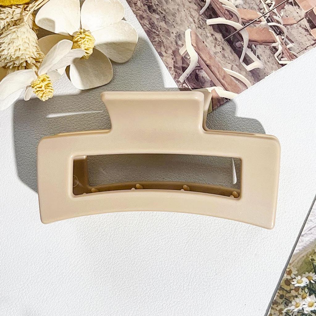 8.5cm Matte Korean Style Square Hair Clip: Elegant Half-Up Shark Clip for Women's New Updo Hair Styling