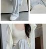 Women's Summer High-Waist Flare Pants - Sun Protection, Thin Ice Silk, Casual Straight-Leg Trousers
