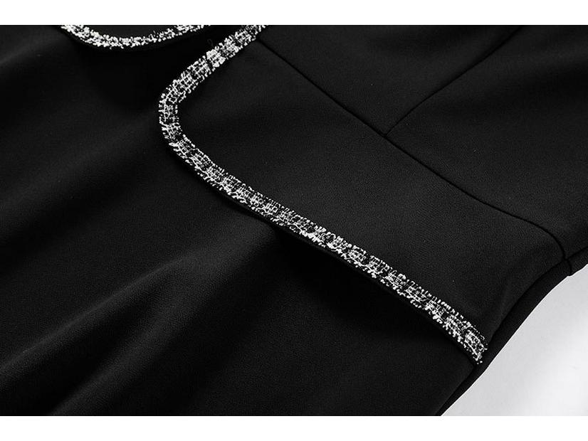 Plus Size V-Neck Long Sleeve Dress for Spring & Autumn