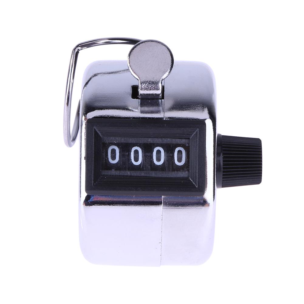 4 Digit Number Counters Hand Finger Mechanical Counting Tally Clicker Timer Outdoor Sport Golf Soccer Counter Key Ring 1