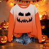 Women's Casual Loose Fit Long Sleeve Halloween Print Sweatshirt Pullover