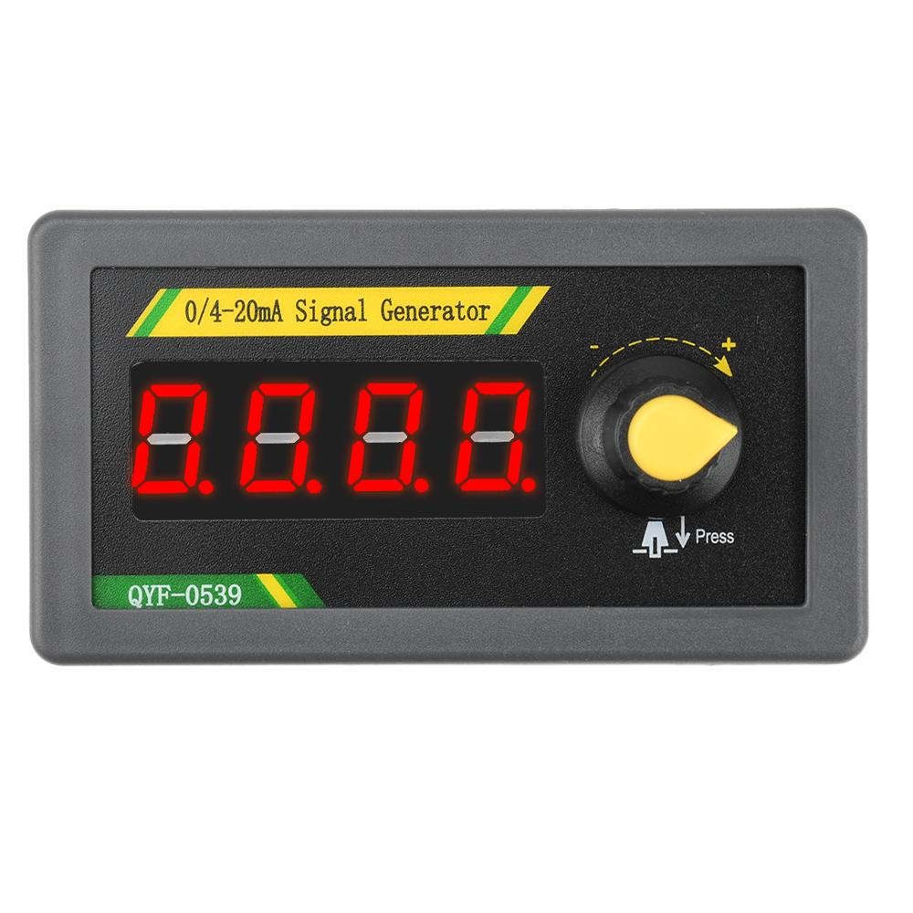 4‑20mA/0-20mA Current Voltage Signal Generator Four-Digit Adjustable Current Analog Simulator Sensor PLC Debugging DC12-24V