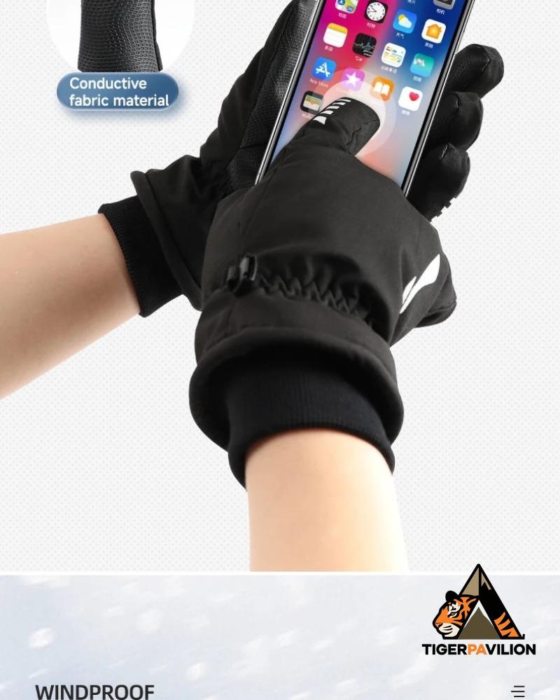 Gloves for Women Winter Motorcycle Riding Men's Touch Screen Warm Ski Velvet Thickened Windproof Outdoor