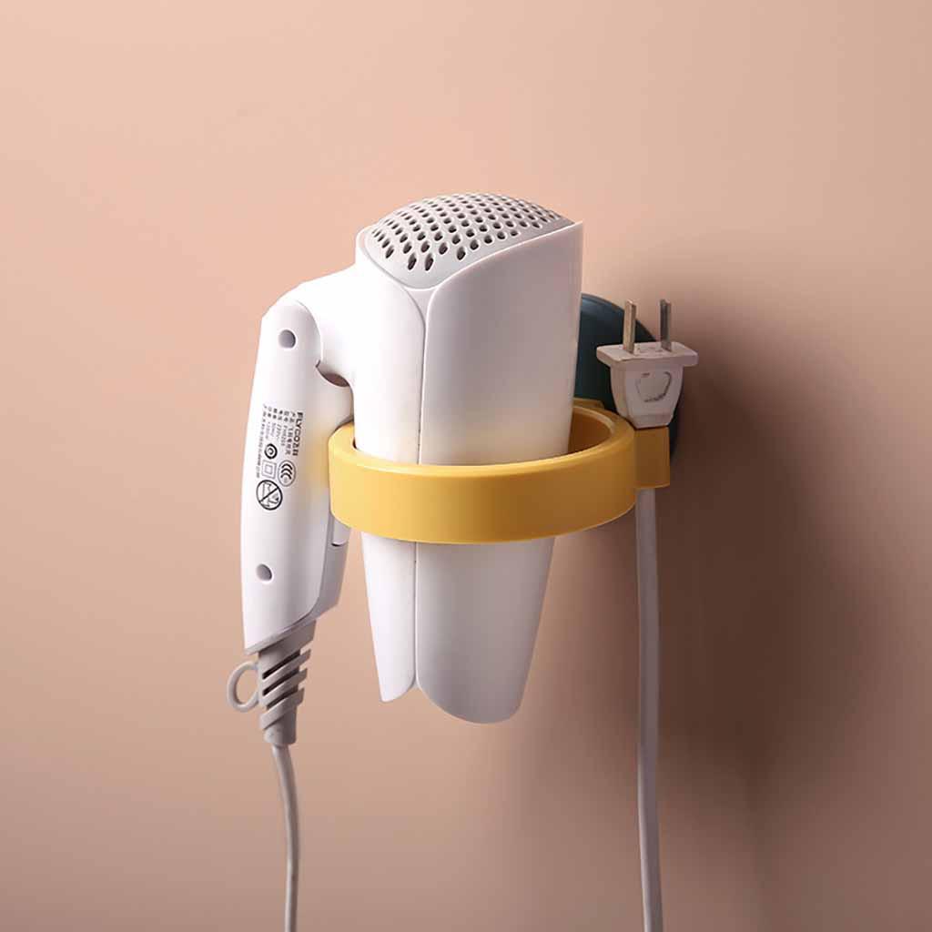 Good Durable Bathroom Wall Mounted Electric Hair Dryer Holder Storage Rack Shelf