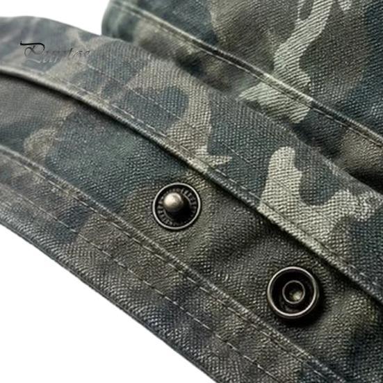 Cappello a Cilindro con Cima a Cupola Stampa Mimetica Cappello a Secchiello, Pescatora Pieghevole con Design Allacciato, Bottoni Automatici Metallici Estivi Parasole per Escursionismo all'Aperto Viaggio Abbigliamento Casual