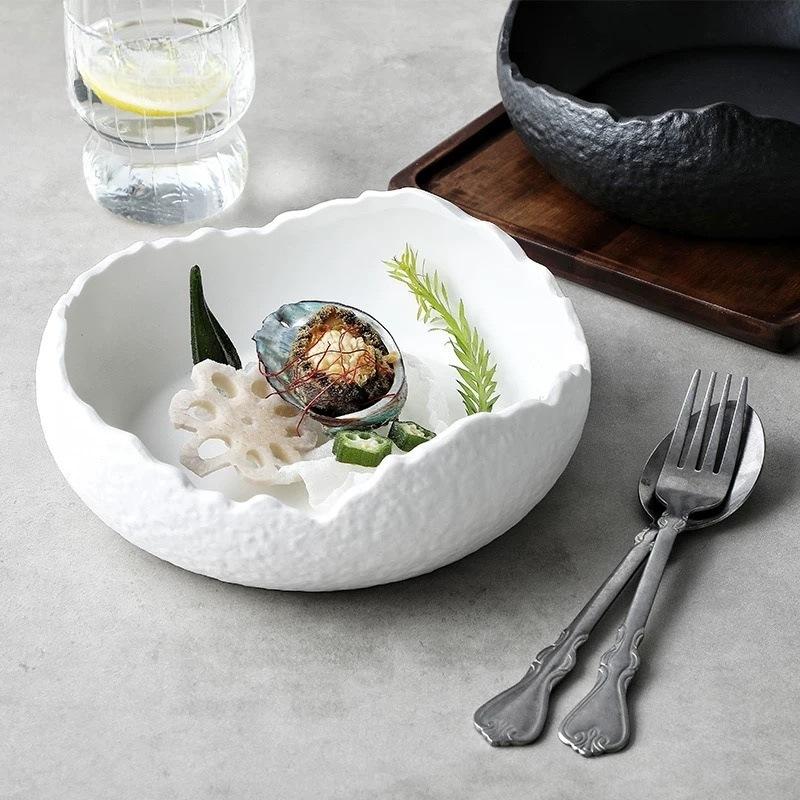 Premium Ceramic Soup Bowls Dessert Bowls Yogurt Bowls Creative Cold Dish Bowls for Hotel Molecular Gastronomy