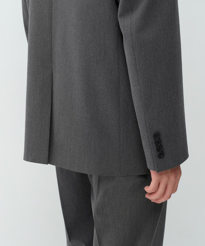 Musinsa Standard Oversized Double-Breasted Blazer [Medium Grey]