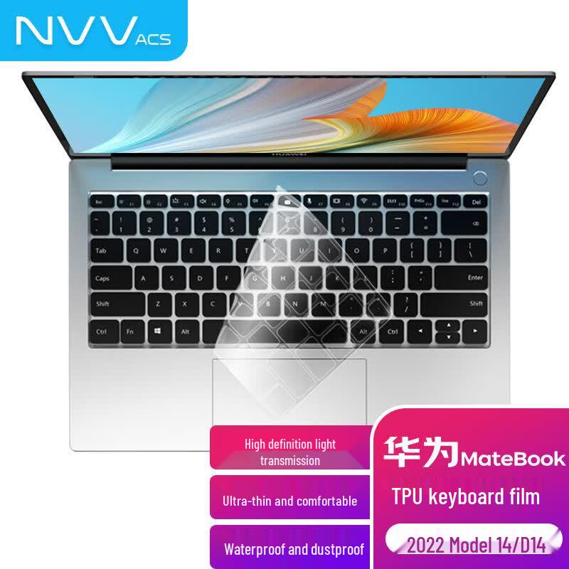 NVV Transparent Magnetic Keyboard Film for Huawei MateBook 14, 14S, and D14
