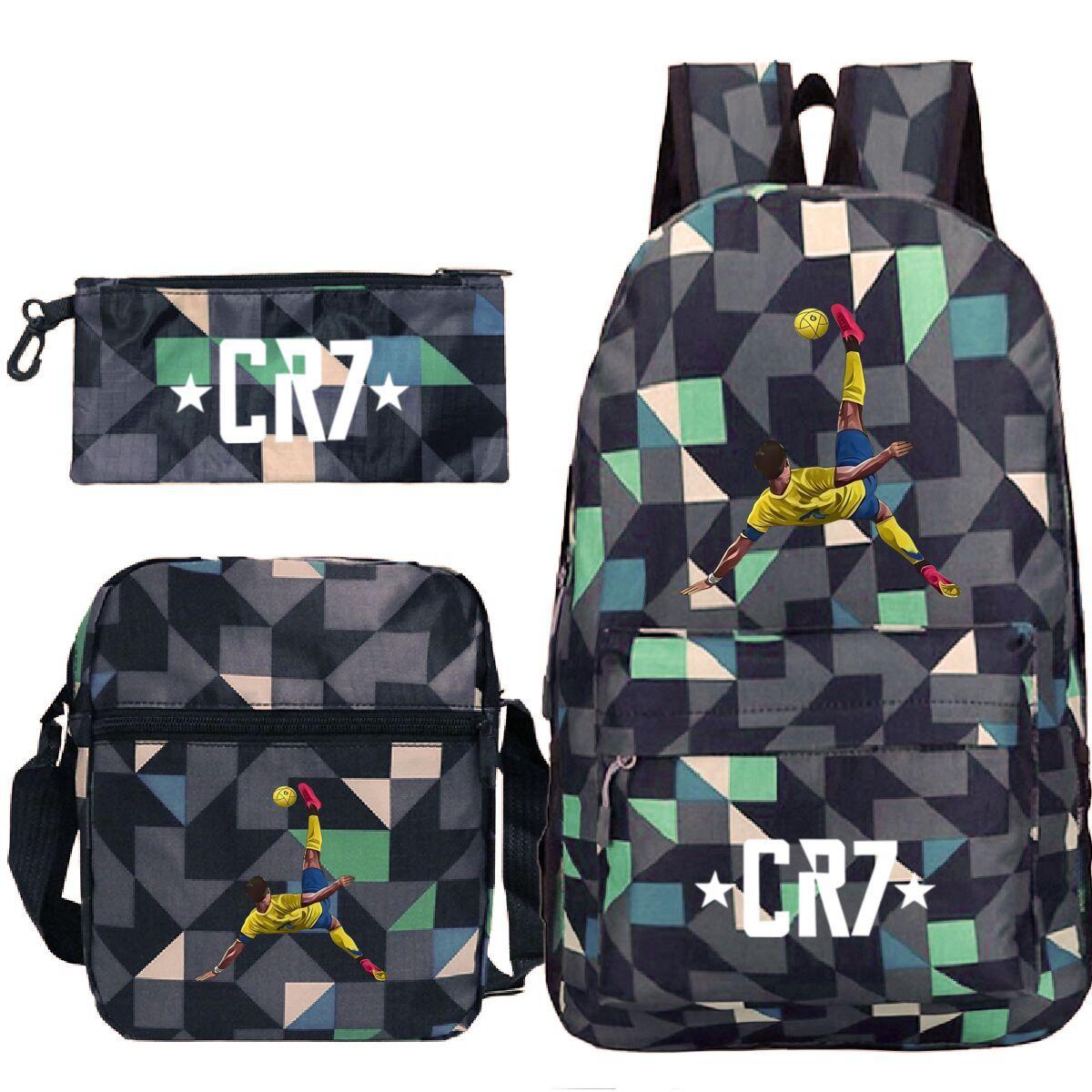 3-delige Schoolrugzakset voor Studenten Grote Capaciteit Oxford Stof Schooltas met Schouderband en Etui One size fits all