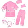 ANPHILE Kids Veterinarian Costume, Kids Doctor Vet Costume Outfit Pretend Play Dress Up Set for Halloween