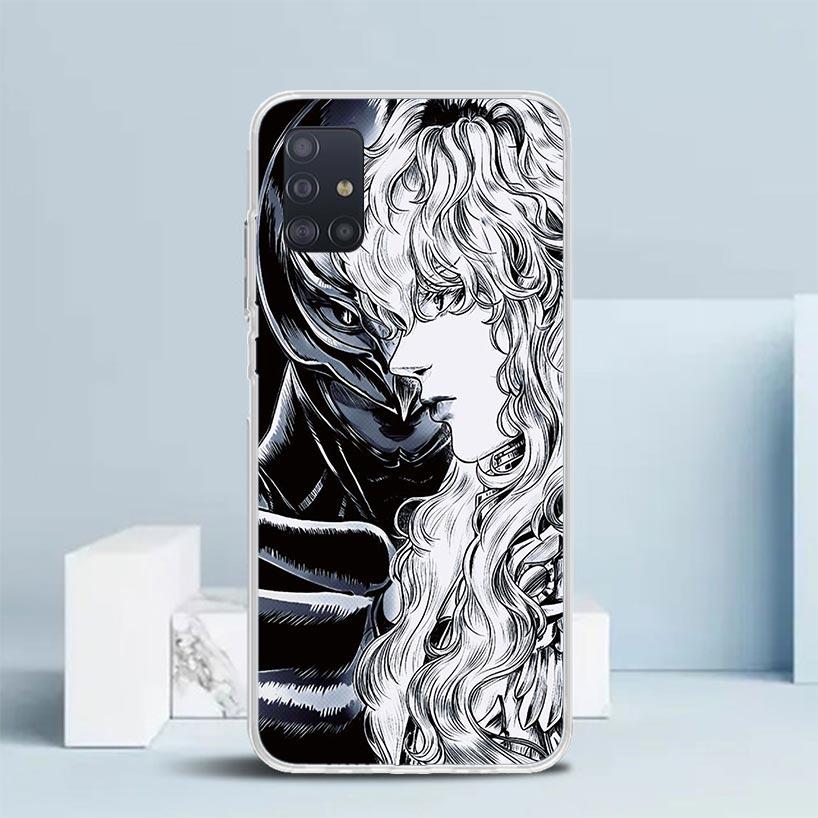 

Black White G-Guts B-Berserks Phone Case For Samsung Galaxy A52 A32 A22 A12 A51 A50S A30S A10S Note 20 Ultra 10 S10 Plus A31 A20 Samsung A30S