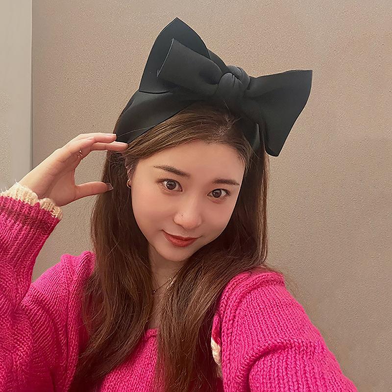 Haimeikang Bow Rose Pink Headbands Hair Hoop For Women Wide Hair Band Bezel For Girls Fashion Bezel Hair Accessories Headwear