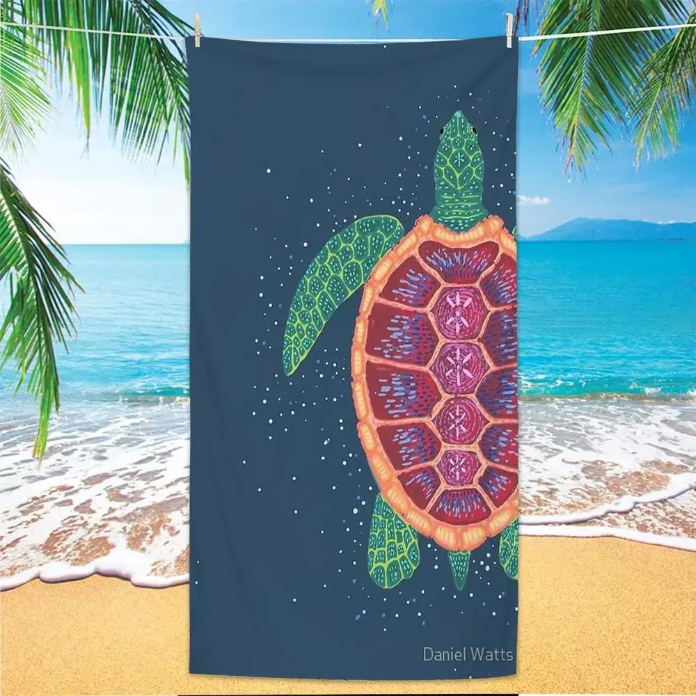 Sand Free Quick-dry Microfiber Bath Towels Tropical Plants Printed Beach Towel Portable Swimming Towels Blanket Beach Cover Up