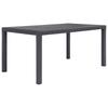 vidaXL Garden Table Brown 150x90x72 Cm Plastic Rattan Look