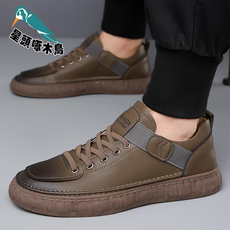 Men's shoes autumn new bread shoes retro men's tooling casual leather shoes genuine leather cow shoes